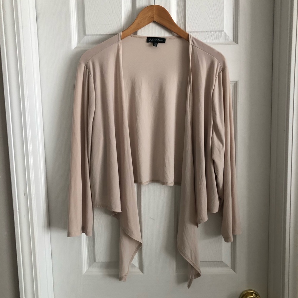 Slinky Brand Waterfall Cropped Cardigan